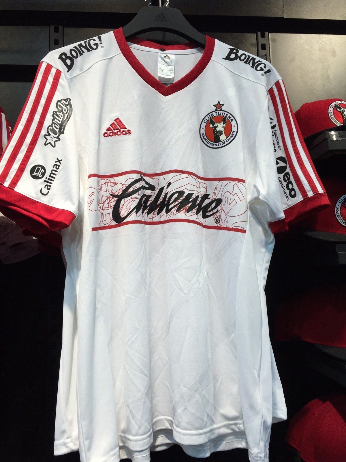 Club Tijuana 2015-16 Away Soccer Jersey White - Click Image to Close